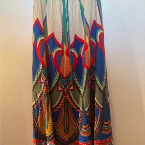 Large Flying Tomato Colorful Bohemian Hippie Maxi Skirt